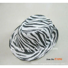 Fashion cheap Paper Fedora Hats new zebra- stripe party hat